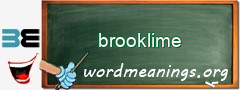 WordMeaning blackboard for brooklime